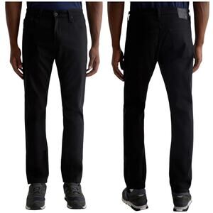 AG Adriano Goldschmied NWT The Everett Slim Straight Jeans Endless Black 40x32